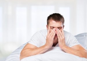 man is tired because of sleep apnea